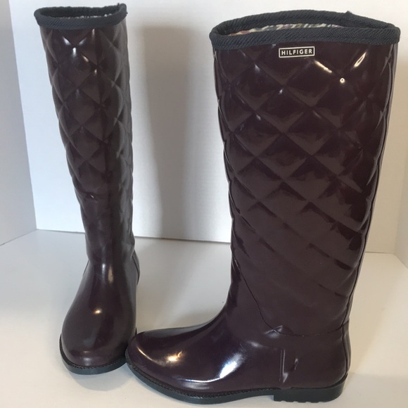 Tommy Hilfiger Tall Rainboots in quilted effect - Picture 3 of 9